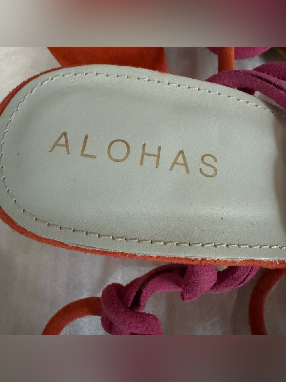 Paloma Sandal by Alohas - Pomelo Orange / Pink size 37 Made In Spain - Picture 8 of 10